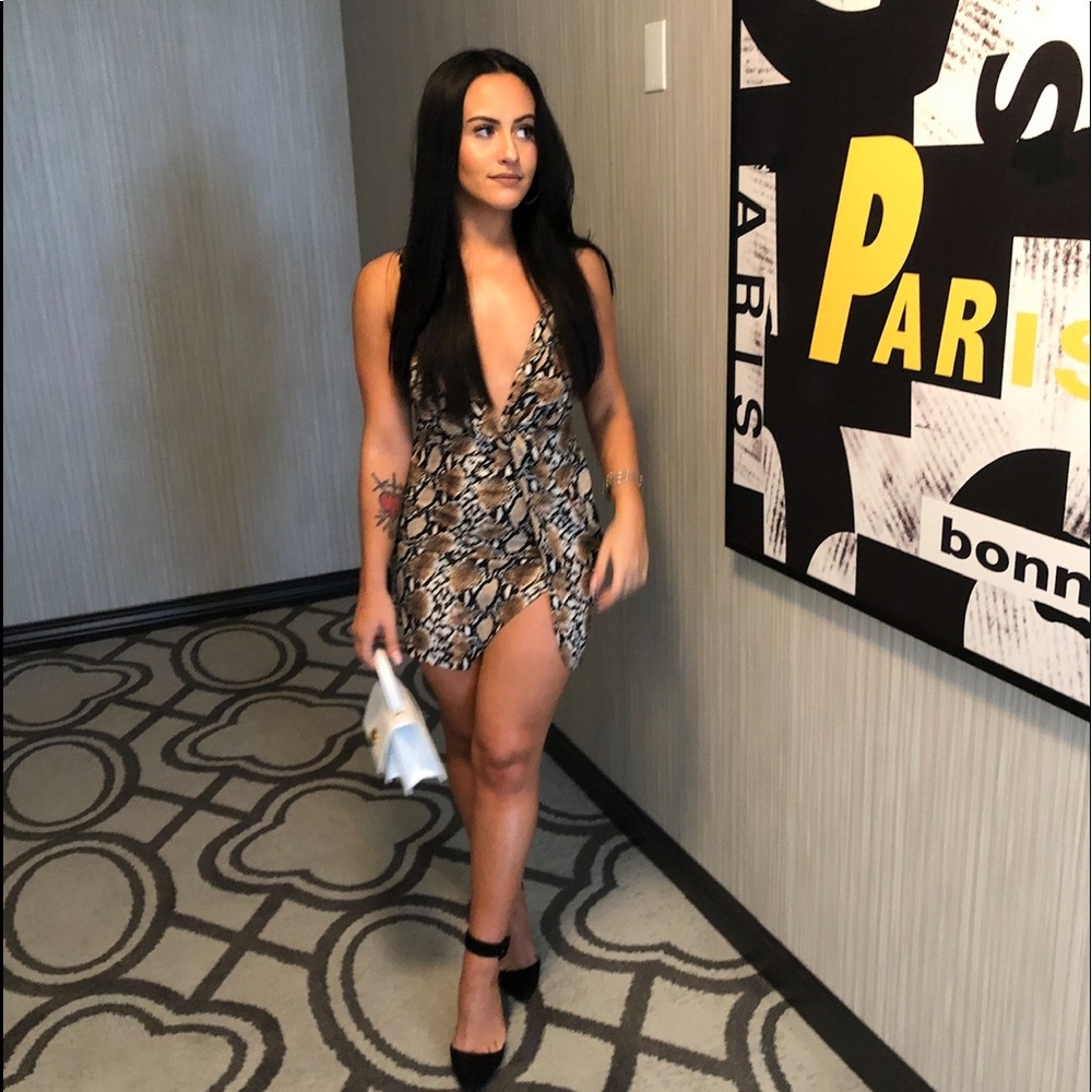 Nasty Gal Snakeskin Mini Dress